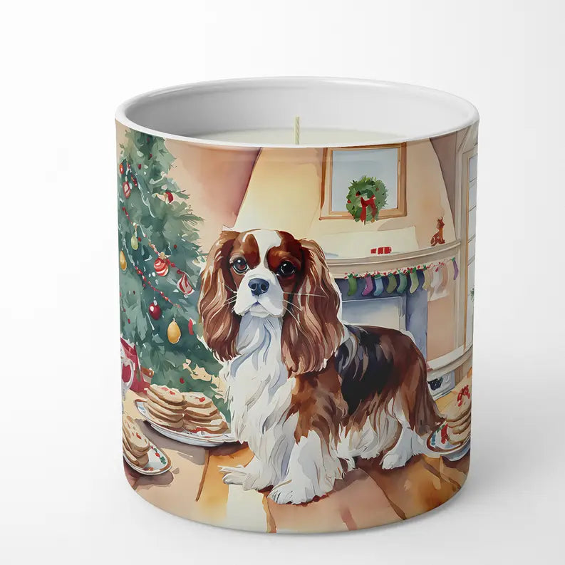 Cavalier Spaniel Christmas Cookies Decorative Soy Candle Caroline's Treasures
