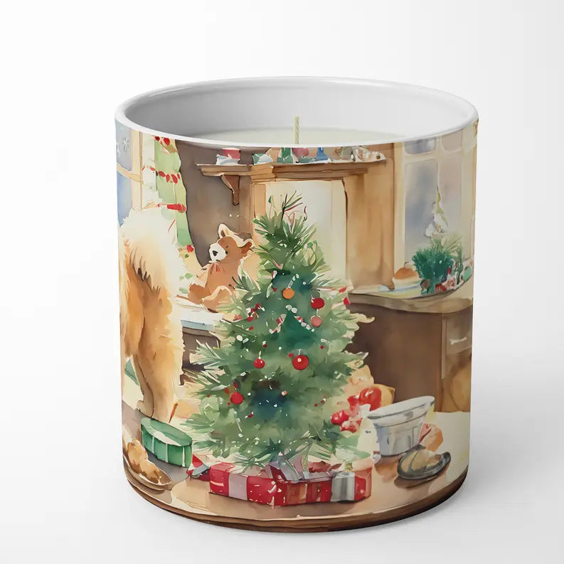 Cavalier Spaniel Christmas Cookies Decorative Soy Candle Caroline's Treasures