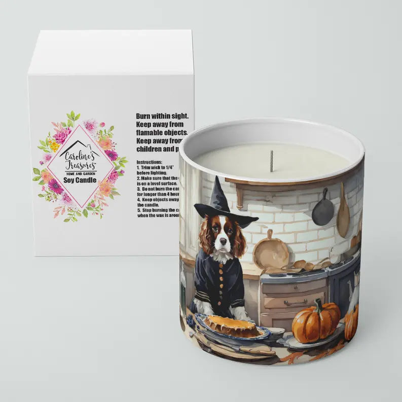 Cavalier Spaniel Fall Kitchen Pumpkins Decorative Soy Candle Caroline's Treasures