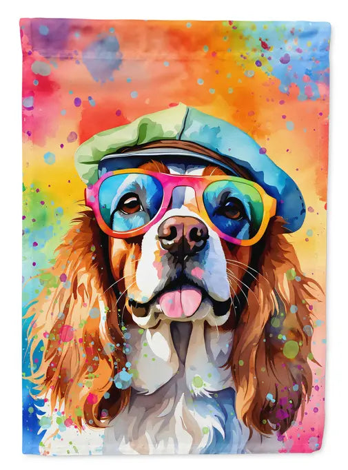 Cavalier Spaniel Hippie Dawg Garden Flag Caroline's Treasures