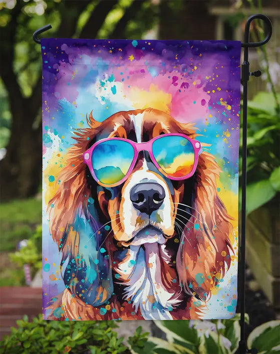 Cavalier Spaniel Hippie Dawg Garden Flag Caroline's Treasures