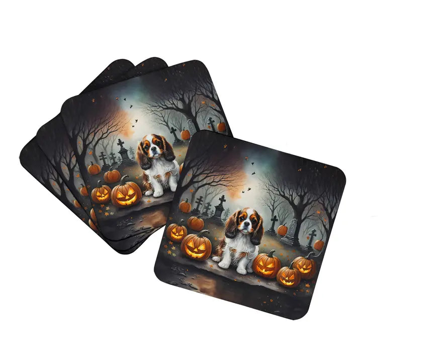 Cavalier Spaniel Spooky Halloween Pair of Pot Holders Caroline's Treasures