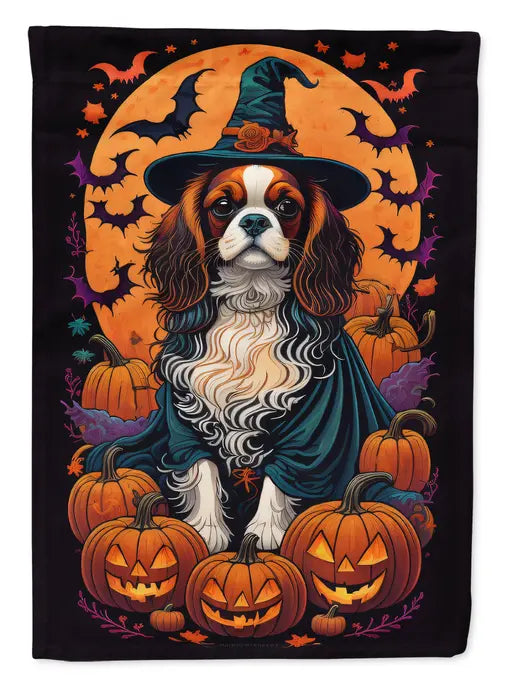 Cavalier Spaniel Witchy Halloween Garden Flag Caroline's Treasures
