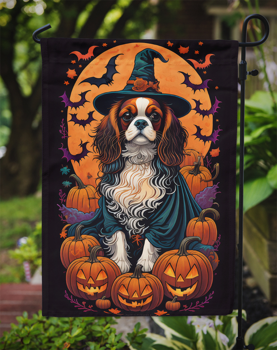 Cavalier Spaniel Witchy Halloween Garden Flag Caroline's Treasures