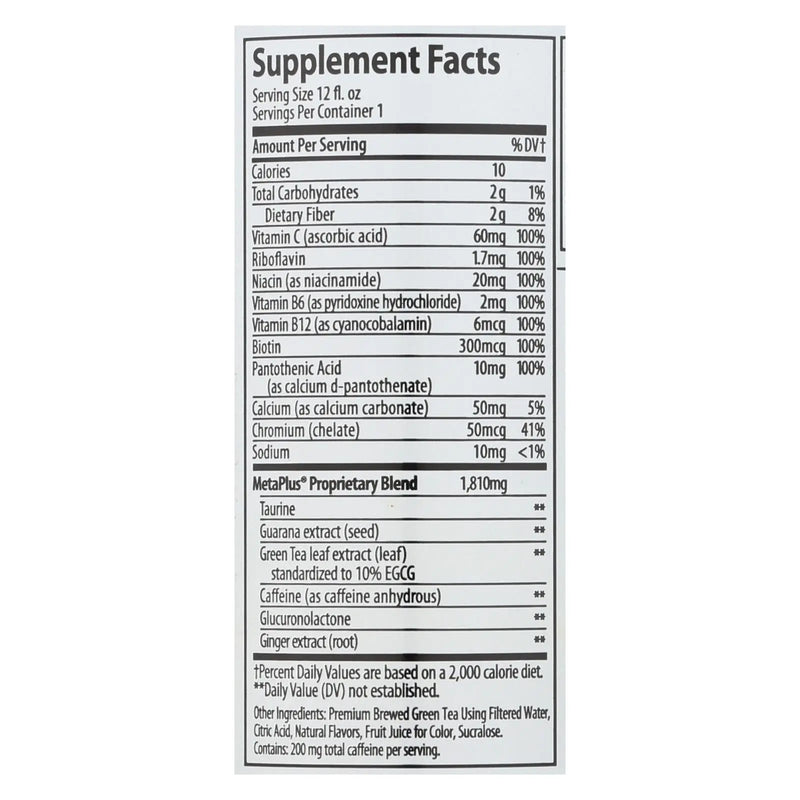 Celcius Live Fit Peach Mango Non-carbonated Green Tea  - Case Of 12 - 12 Fz Celsius