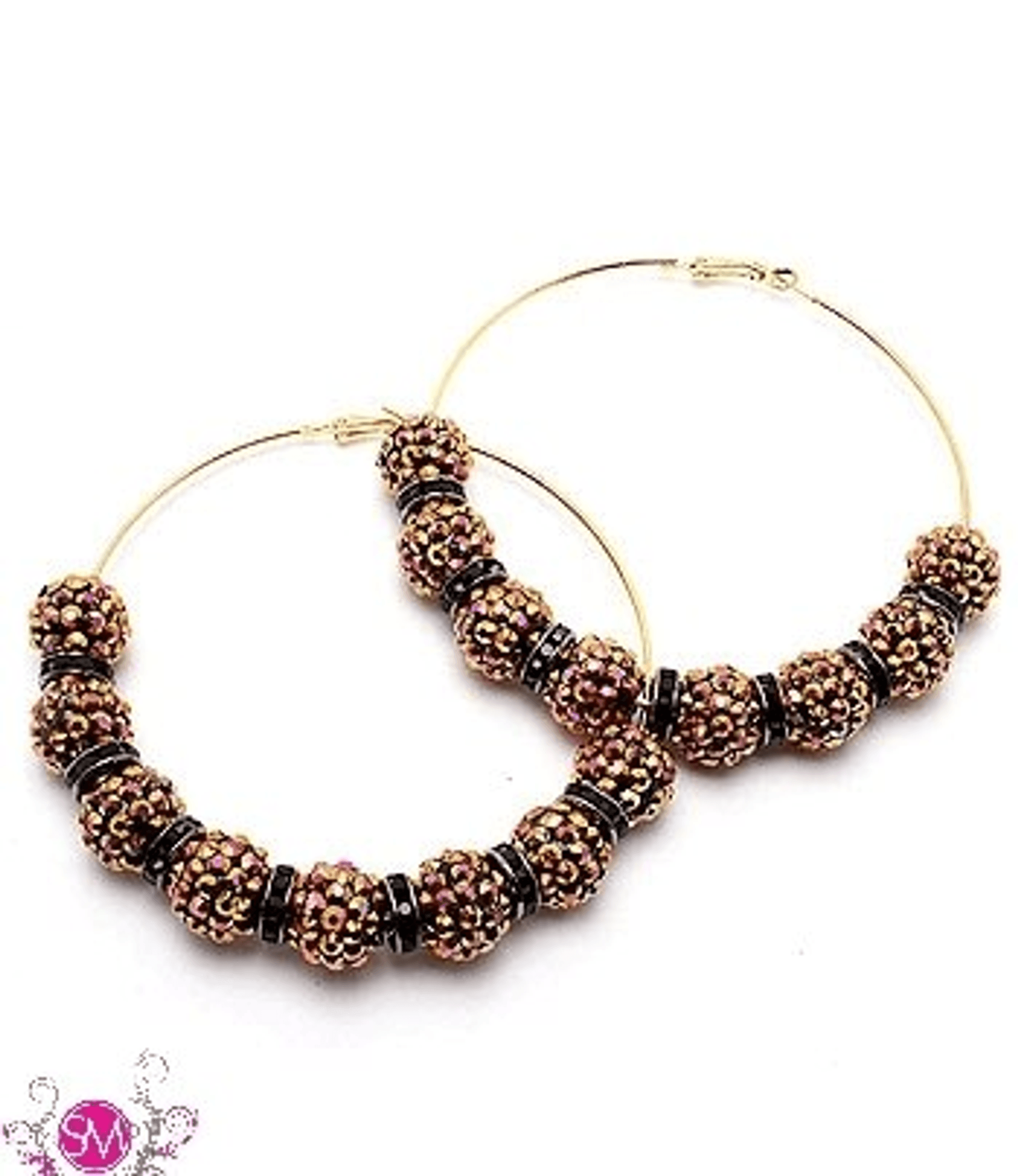 Celebrity Inspired Fireball Crystal Stud Pandora Beaded Earrings SurelyMine