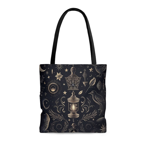 Celestial Gothic - Enchanted Nights  Tote Bags Fantasia Moon