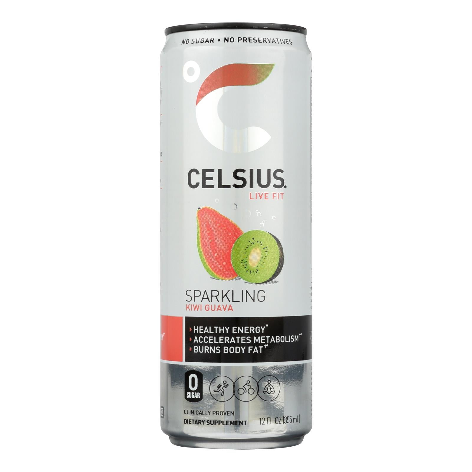 Celsius Inc. - Drink Sparkling Guava Kiwi - Case Of 12 - 12 Fz Celsius