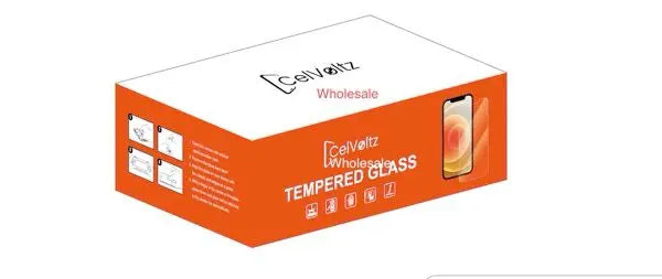 Celvoltz Tempered Glass Compatible For IPhone (100 Pack) Clear CelVoltz