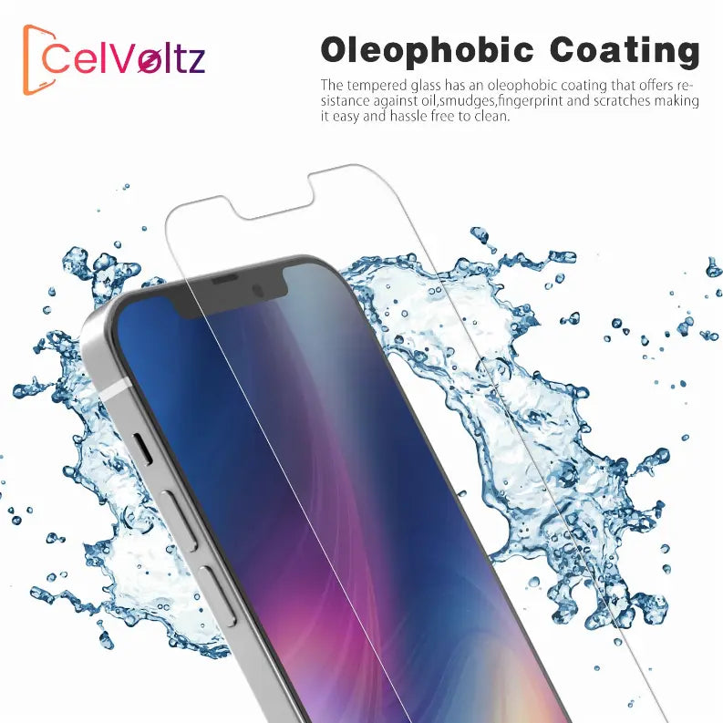Celvoltz Tempered Glass Compatible For IPhone (100 Pack) Clear CelVoltz