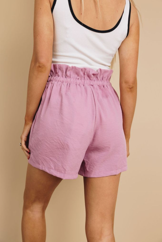 Cely High Waist Drawstring Shorts Stay Warm in Style