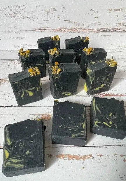 Chamomile Activated Charcoal Soap Sabun by the bay