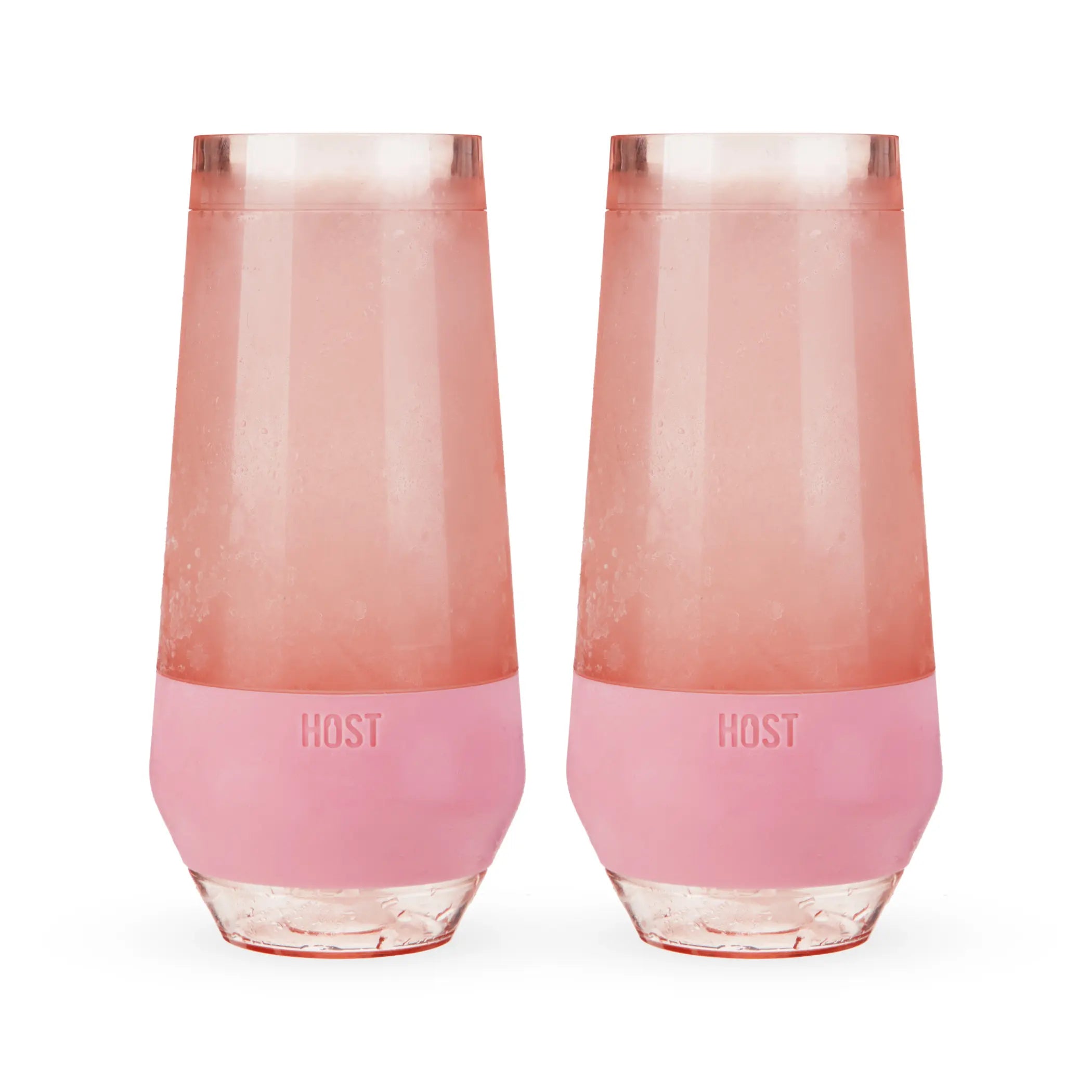 Champagne FREEZE Cooling Cups (set of 2)in Blush Tint by HO Host