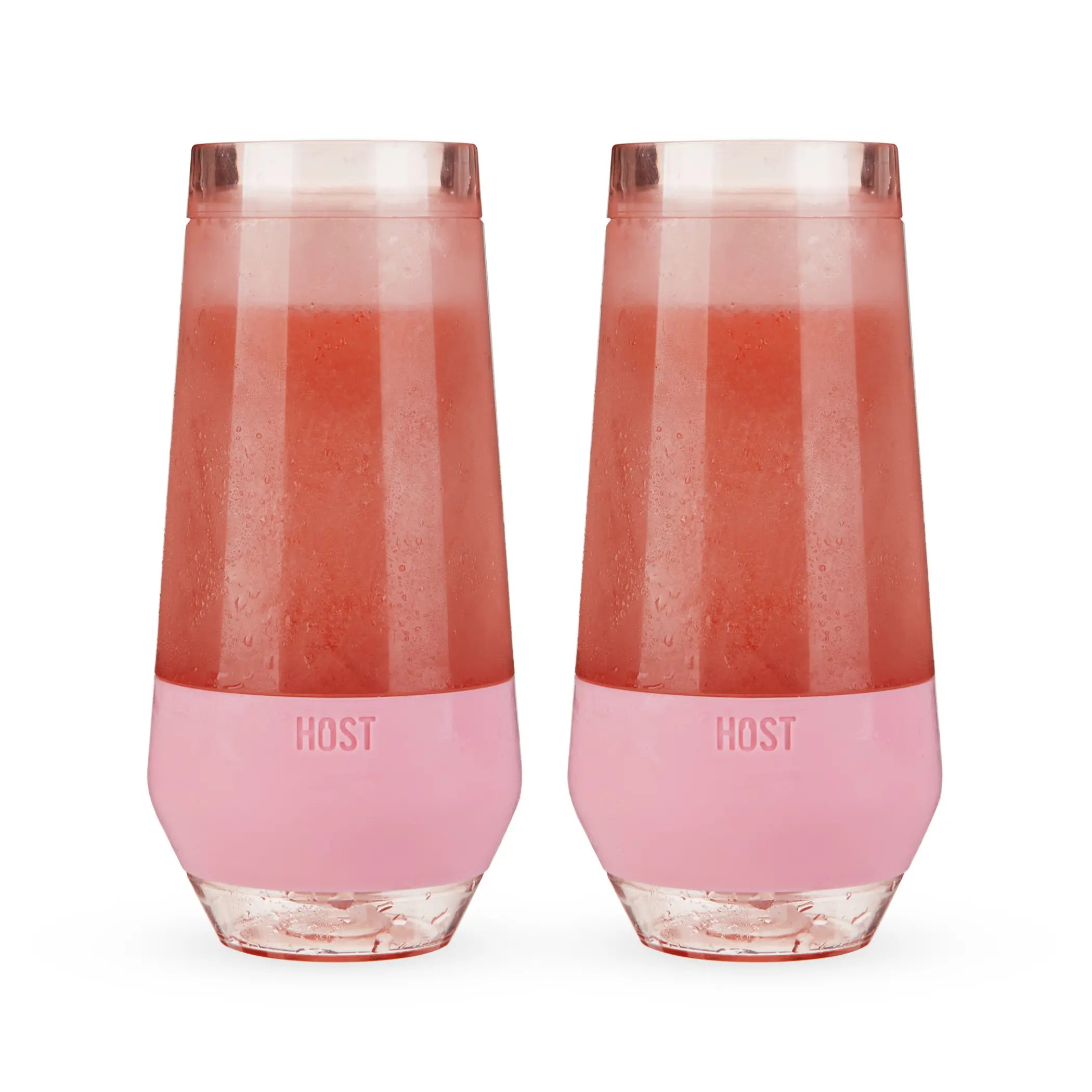 Champagne FREEZE Cooling Cups (set of 2)in Blush Tint by HO Host