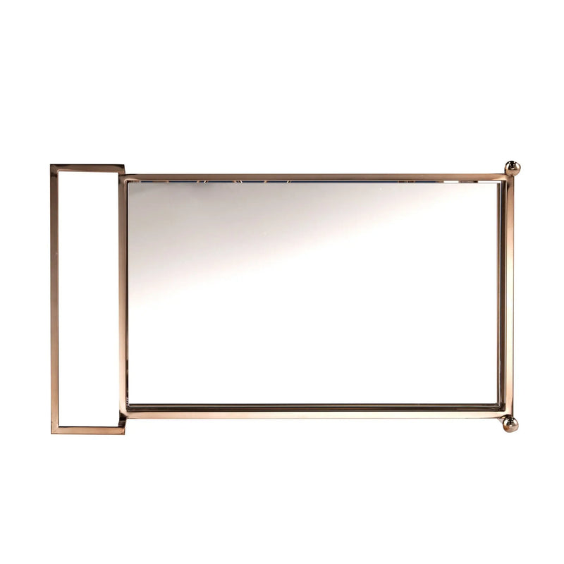 Champagne Metal And Mirrored Glass Rolling Bar Cart With Wine Storage Homeroots Kitchen & Dining