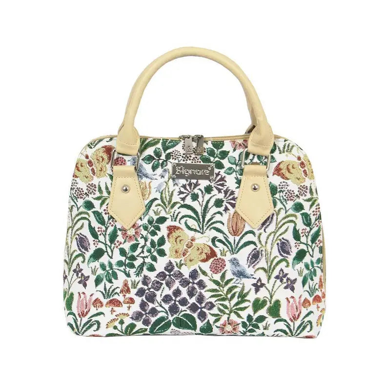 Charles Voysey Spring Flower Convertible Top Handle Purse Handbag Signare USA