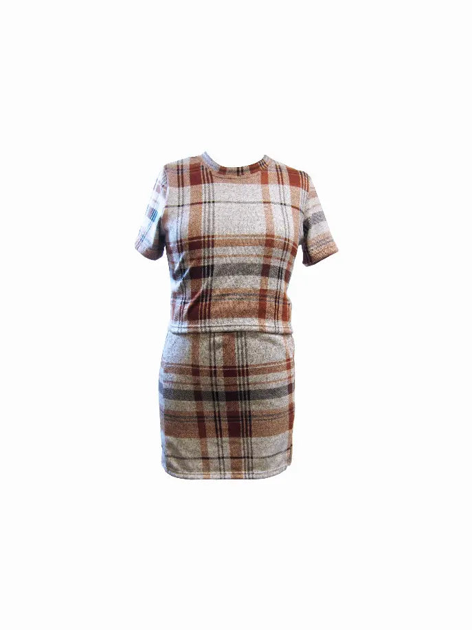Checker Fun Short Sleeves Top Tru Luv