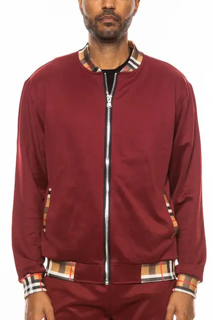Checkered Detail Track Jacket WEIV