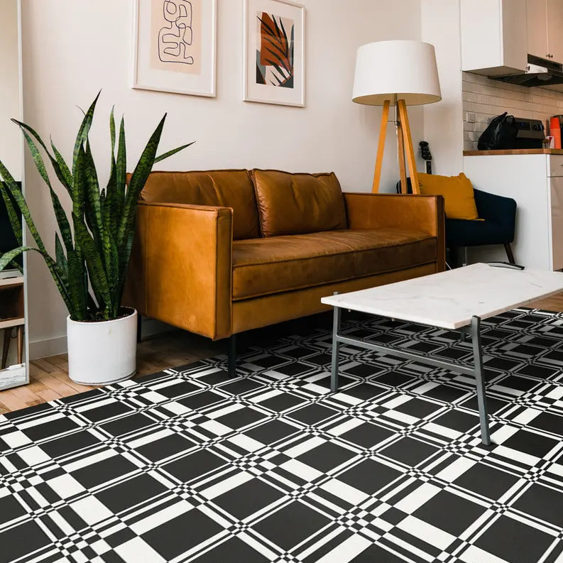 Checkmate' Plaid Non-Slip Indoor/Outdoor Rug SBC-LTD
