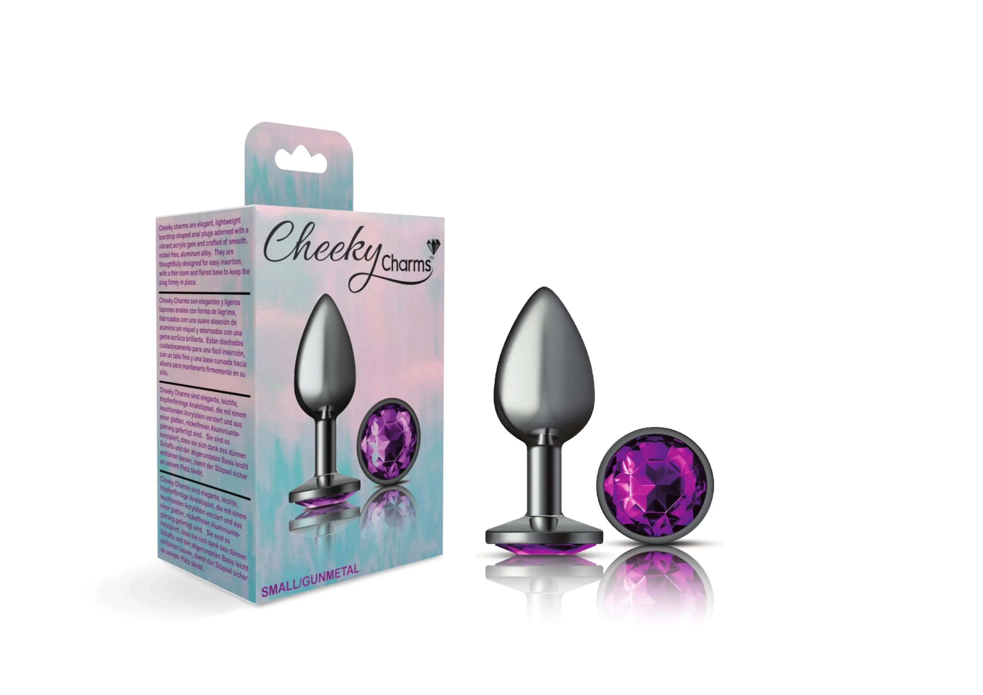 Cheeky Charms - Gunmetal Metal Butt Plug - GreatEagleInc