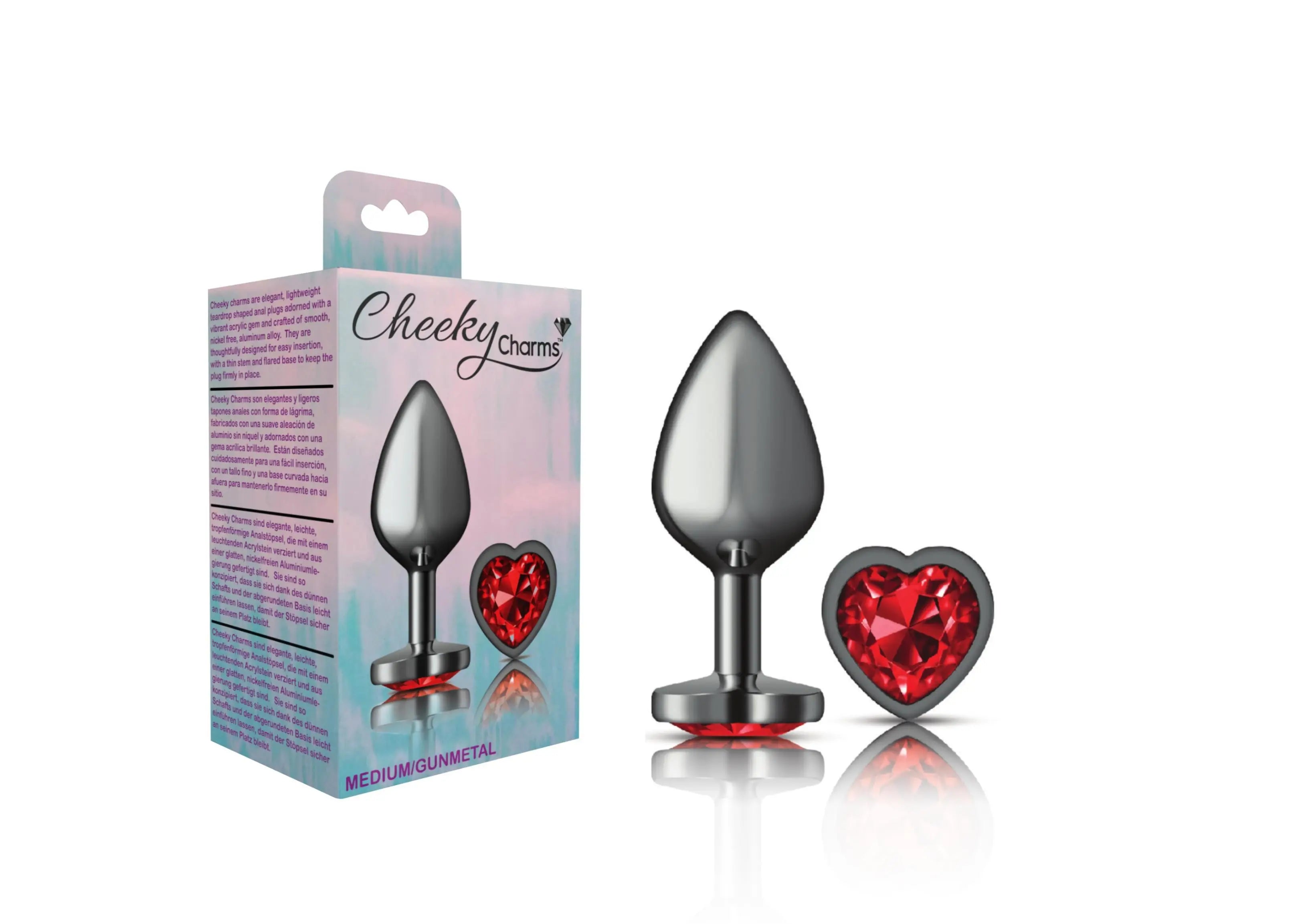 Cheeky Charms - Gunmetal Metal Butt Plug Viben