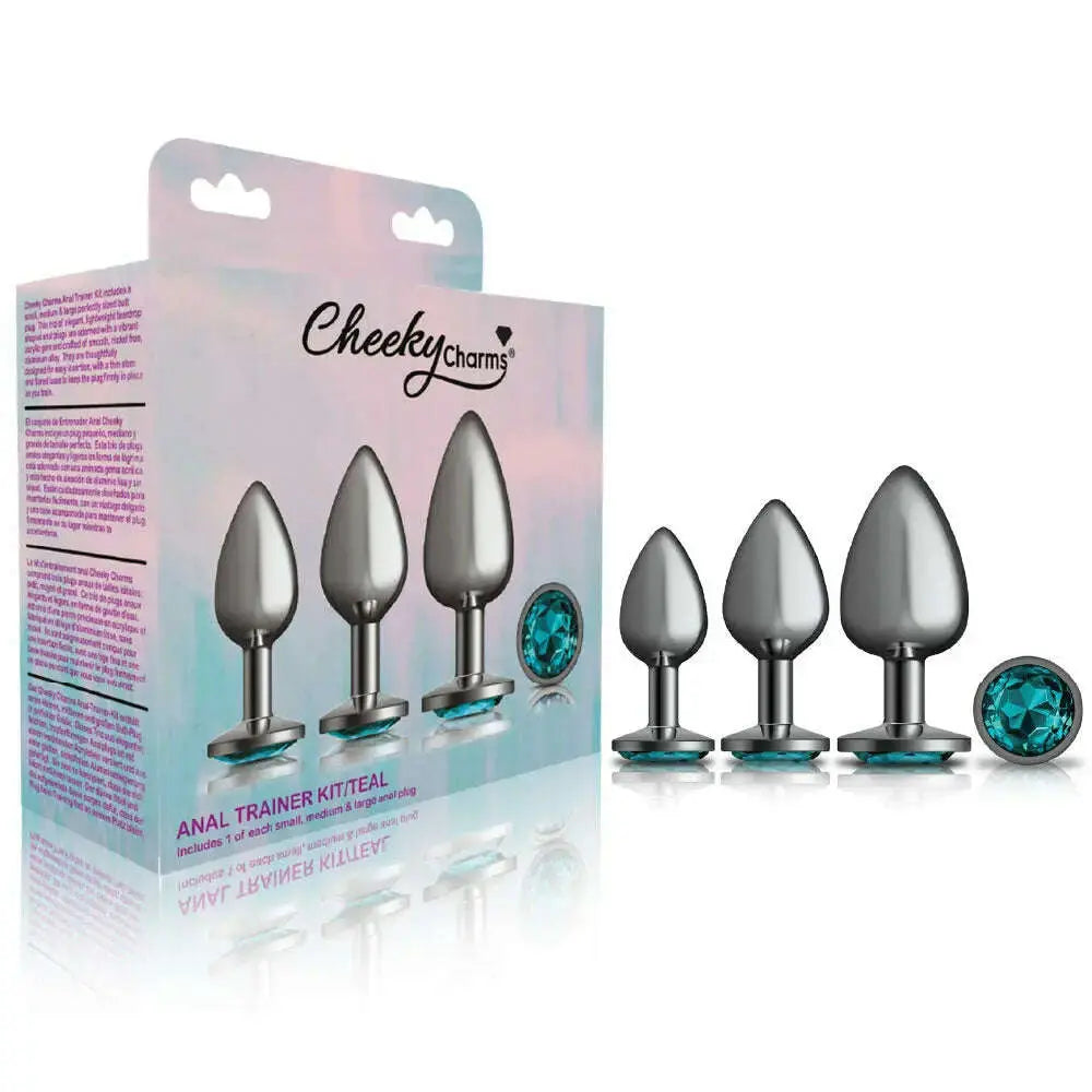 Cheeky-Charms-Metal-Butt-Plug-Gunmetal-Round-Anal-Trainer-Kit-Viben-334889230