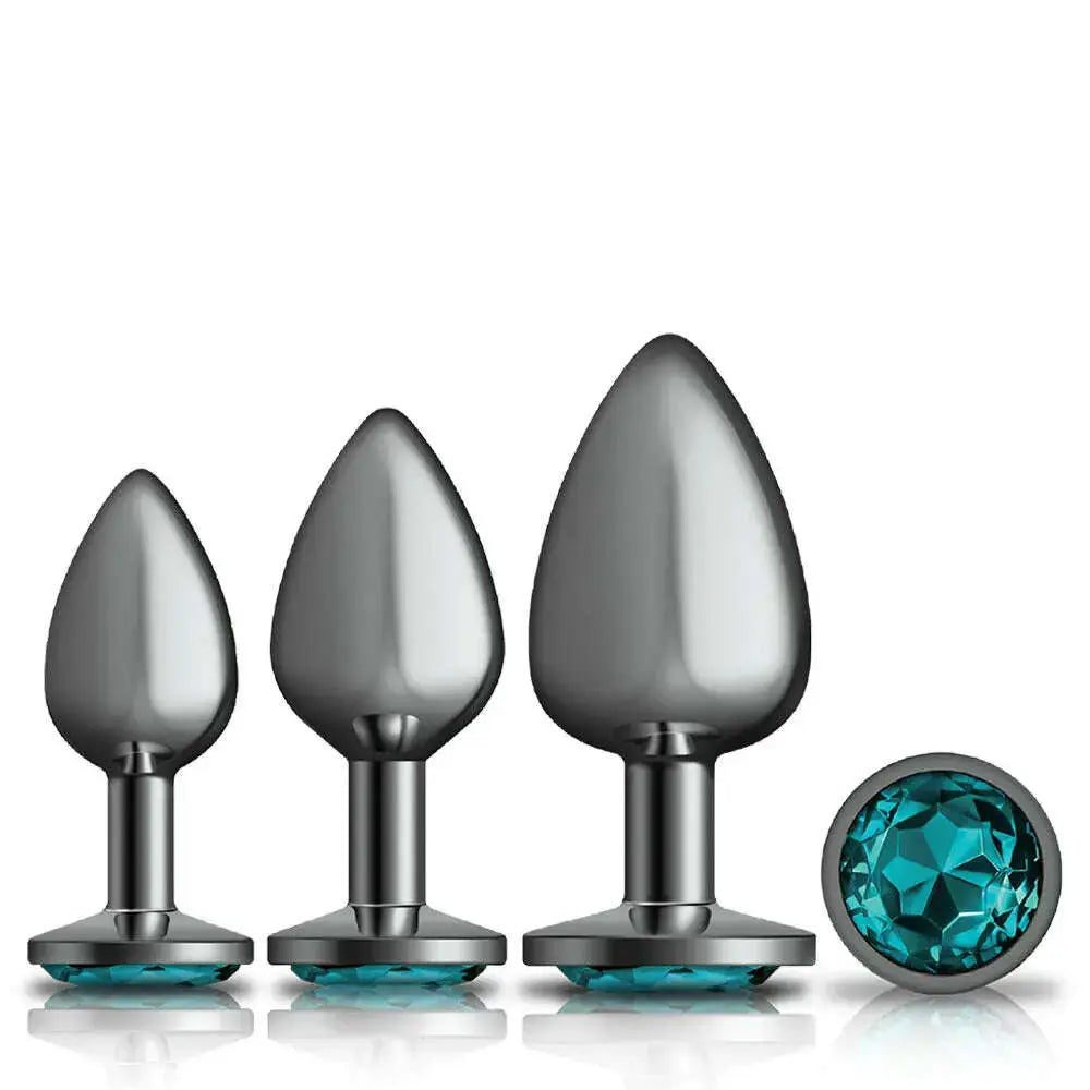 Cheeky-Charms-Metal-Butt-Plug-Gunmetal-Round-Anal-Trainer-Kit-Viben-334889346