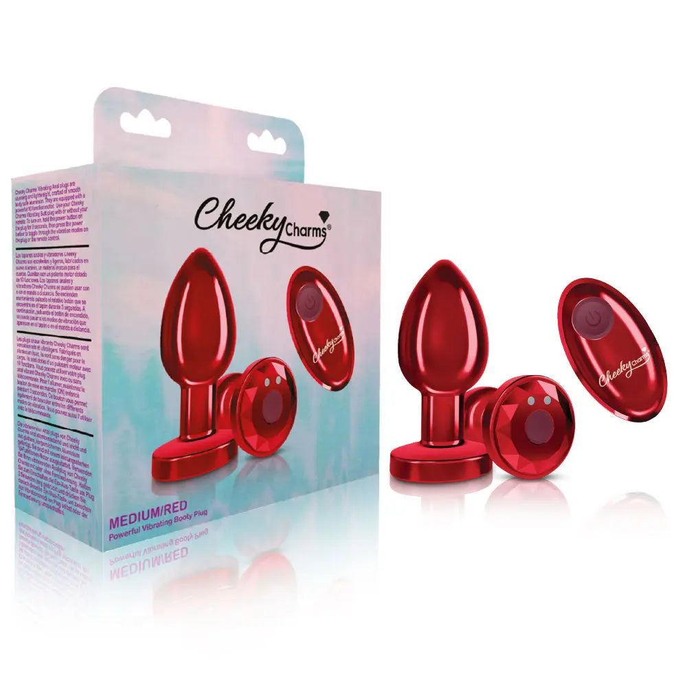 Cheeky Charms - Rechargeable Vibrating Metal Butt Plug With Remote Control Viben