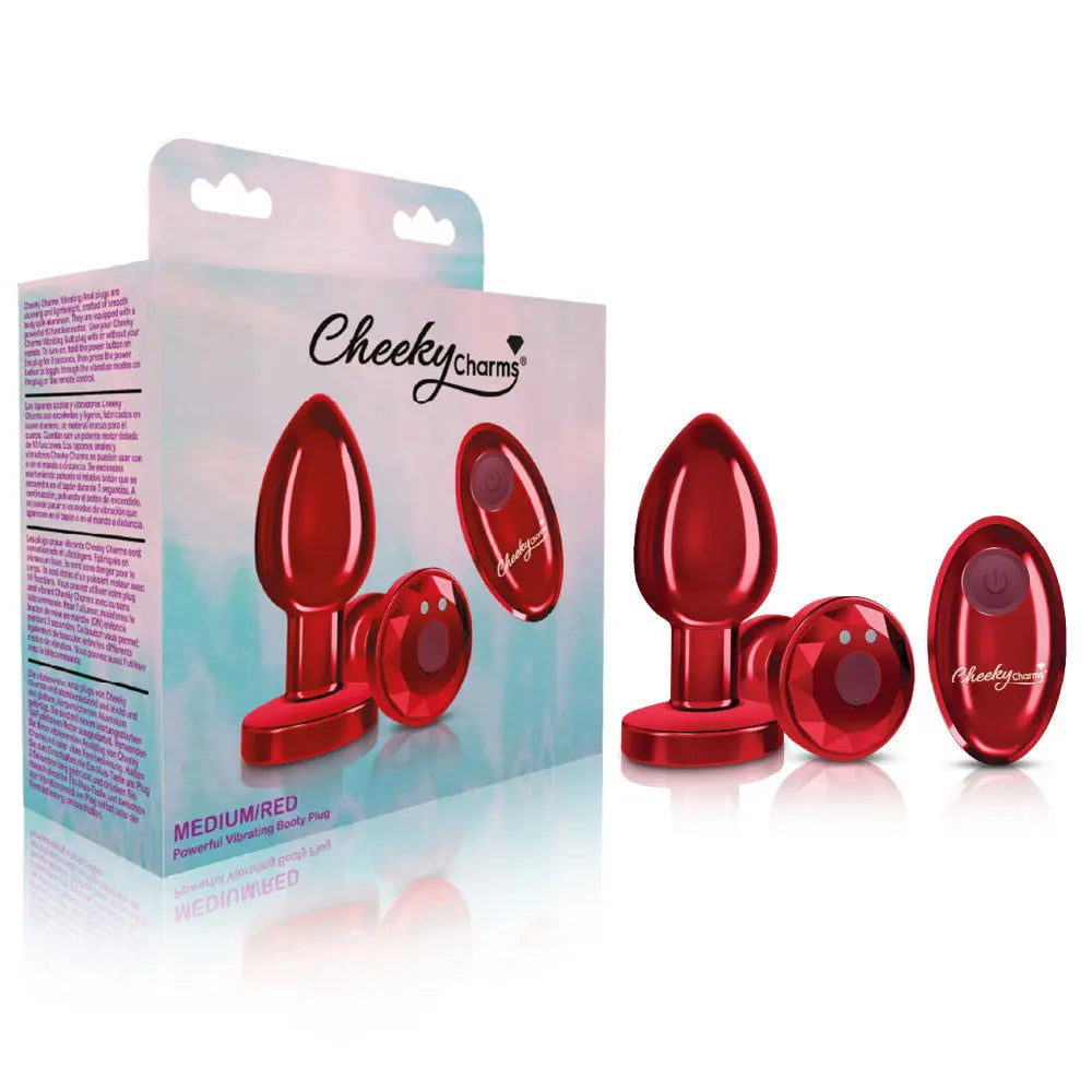 Cheeky Charms - Rechargeable Vibrating Metal Butt Plug With Remote Control Viben