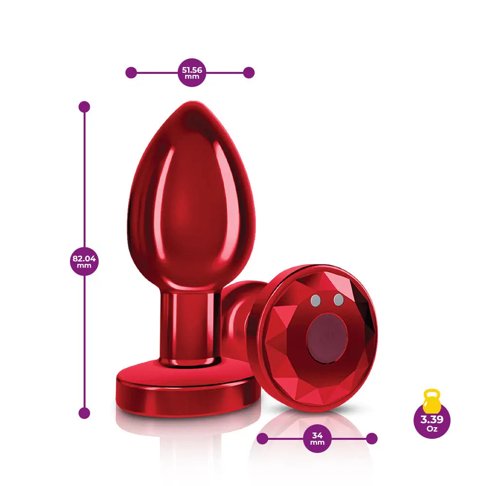 Cheeky Charms - Rechargeable Vibrating Metal Butt Plug With Remote Control Viben
