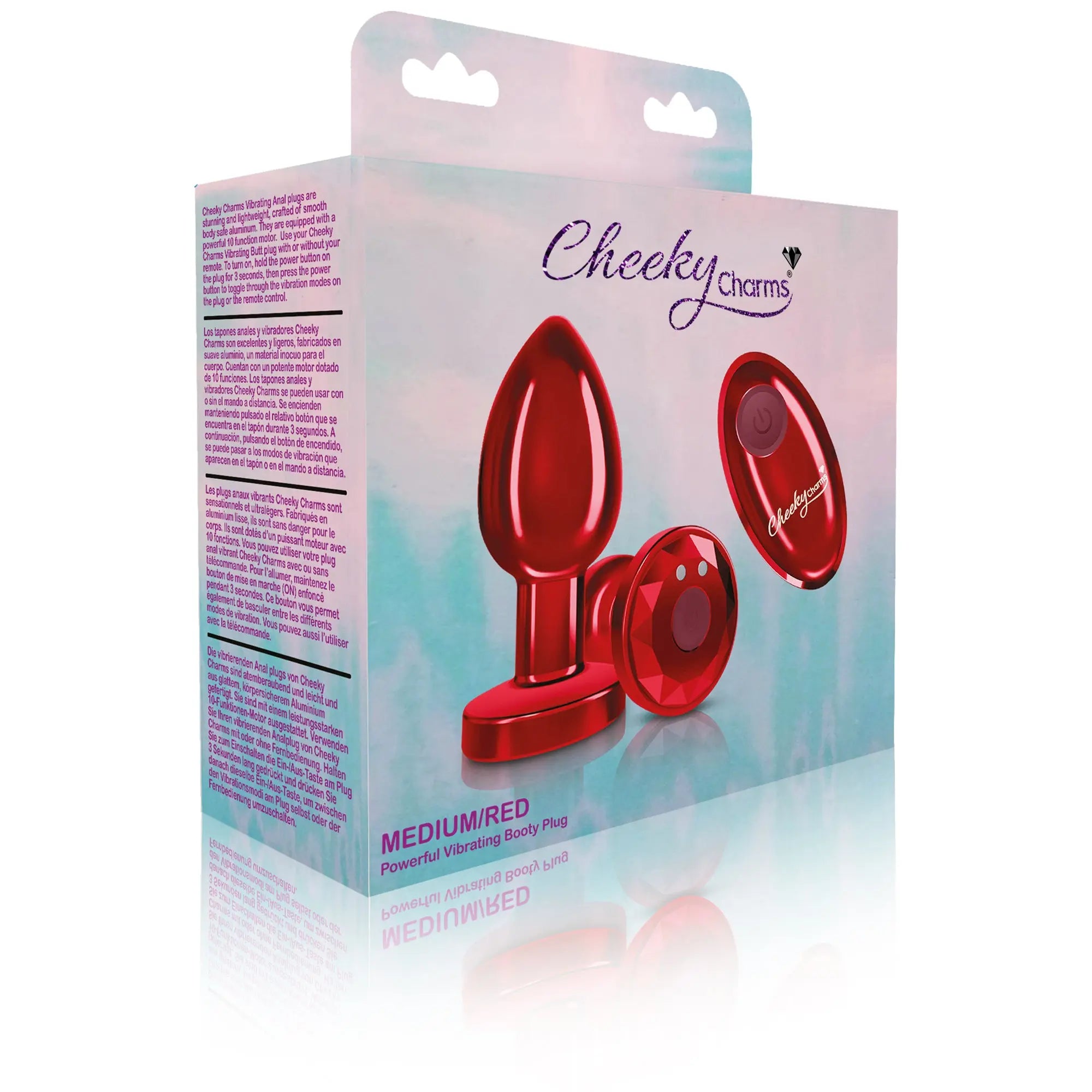 Cheeky Charms - Rechargeable Vibrating Metal Butt Plug With Remote Control Viben