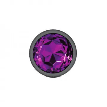 Cheeky Charms Round Purple Large Gunmetal Butt Plug Viben