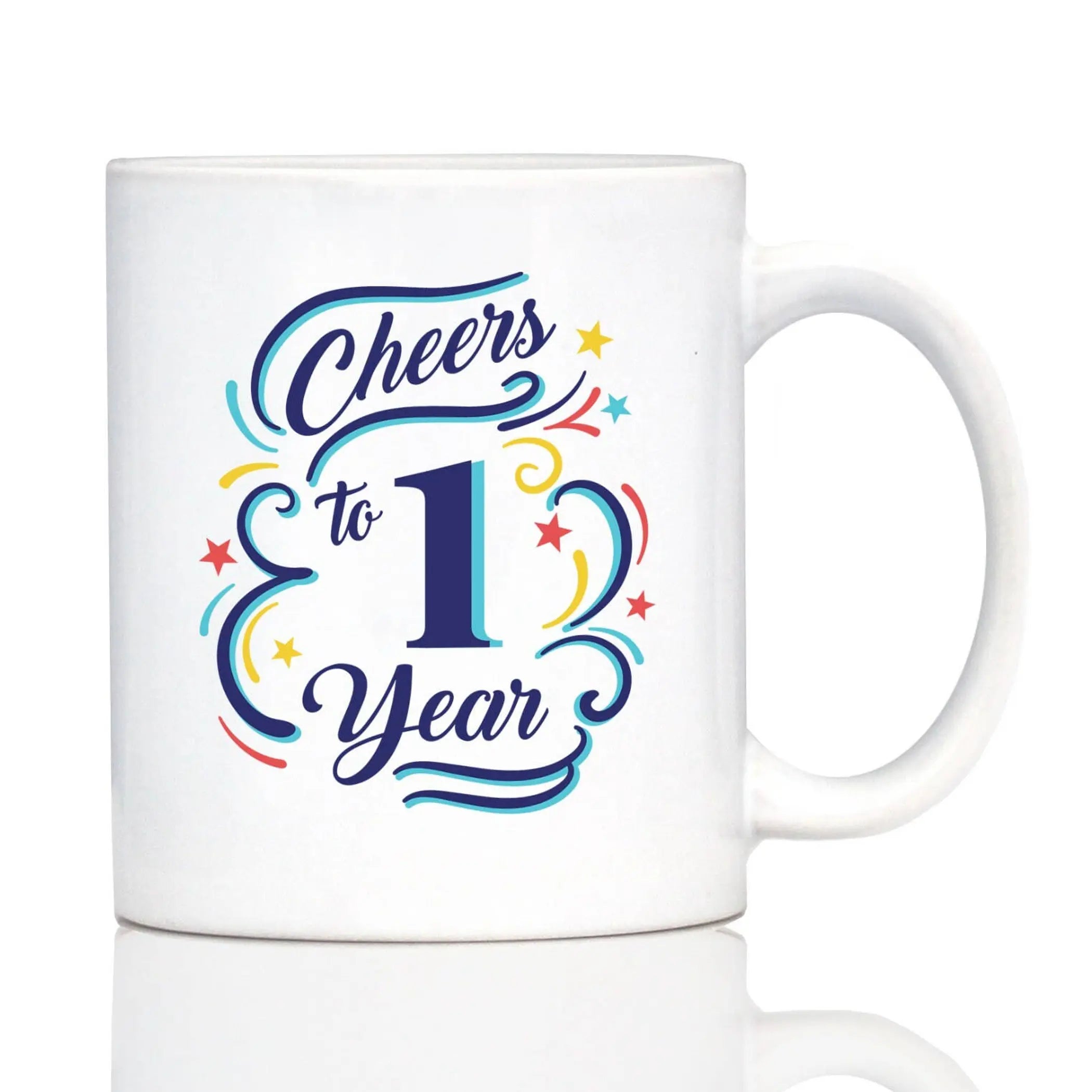 Cheers 1 Year Coffee Mug - 1st Anniversary Gifts and Decor Bevvee