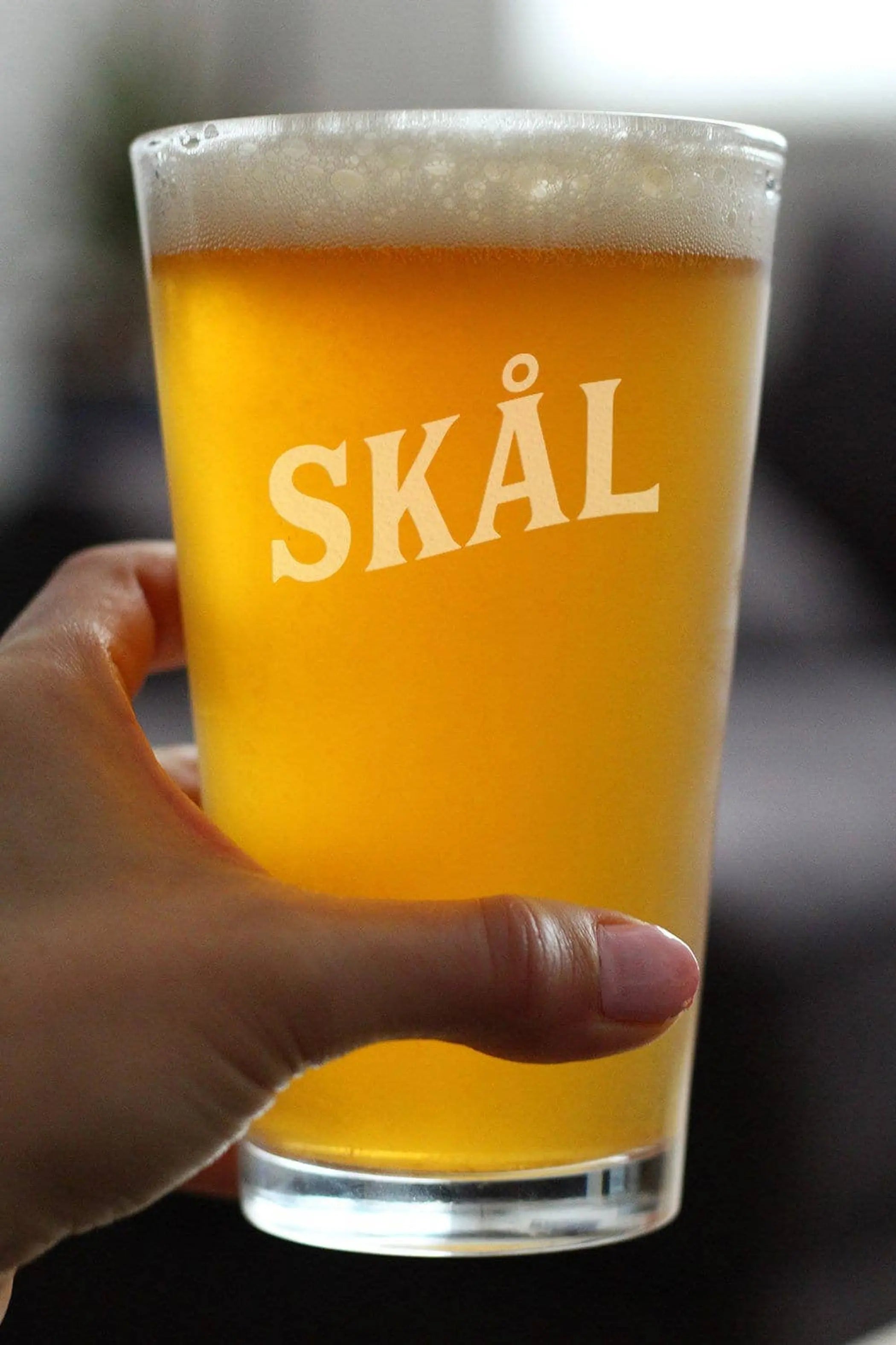 Cheers Norwegian Skal Pint Glass for Beer - Norway Gifts Bevvee
