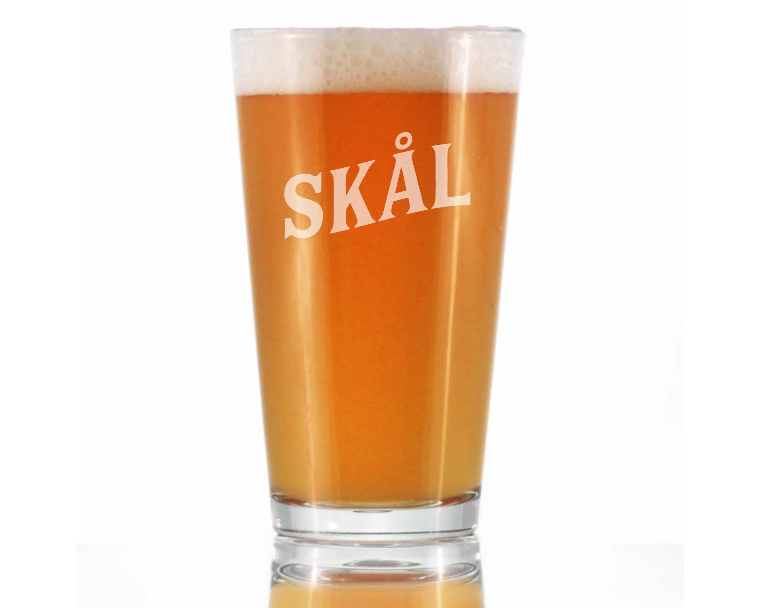 Cheers Norwegian Skal Pint Glass for Beer - Norway Gifts Bevvee