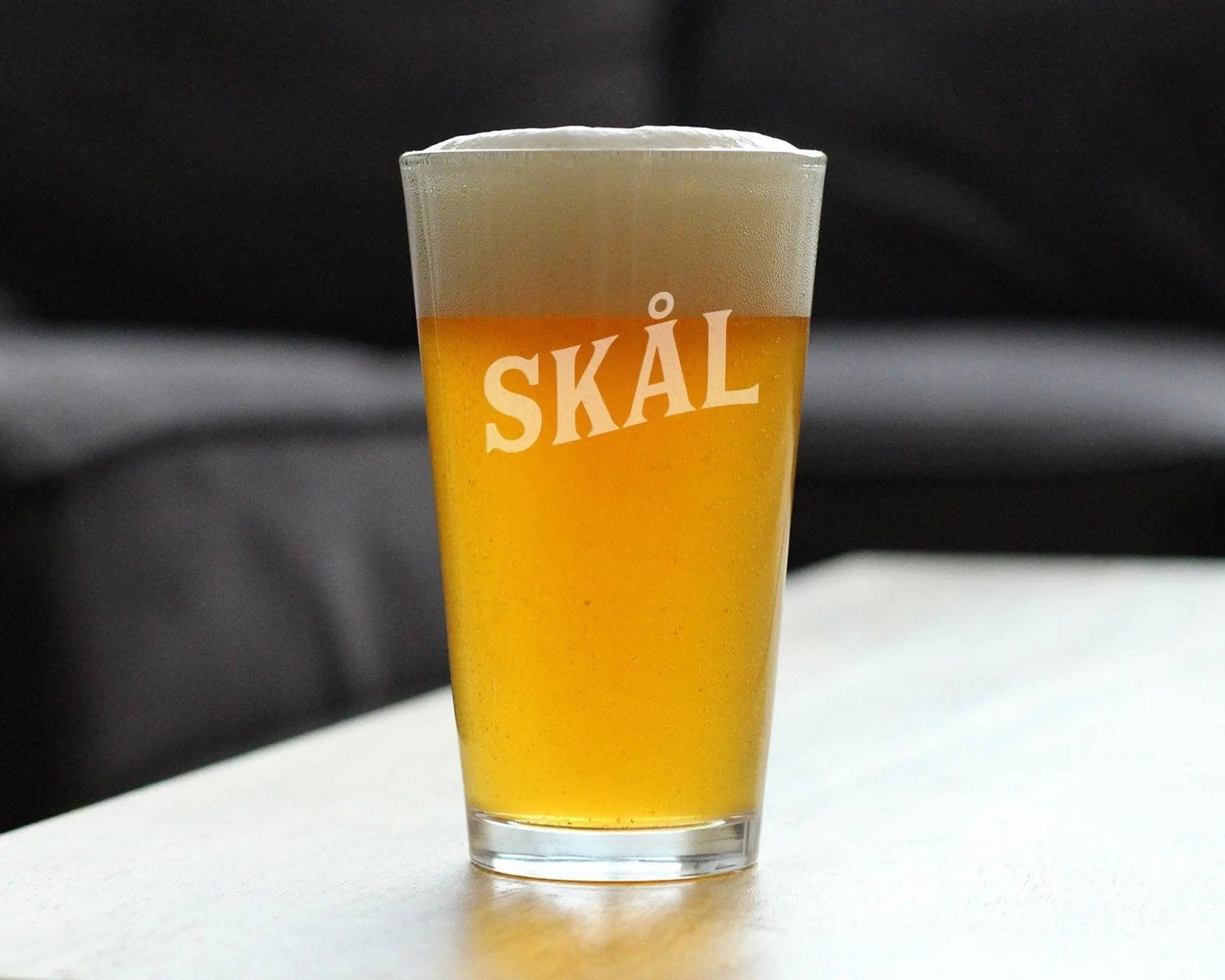 Cheers Norwegian Skal Pint Glass for Beer - Norway Gifts Bevvee