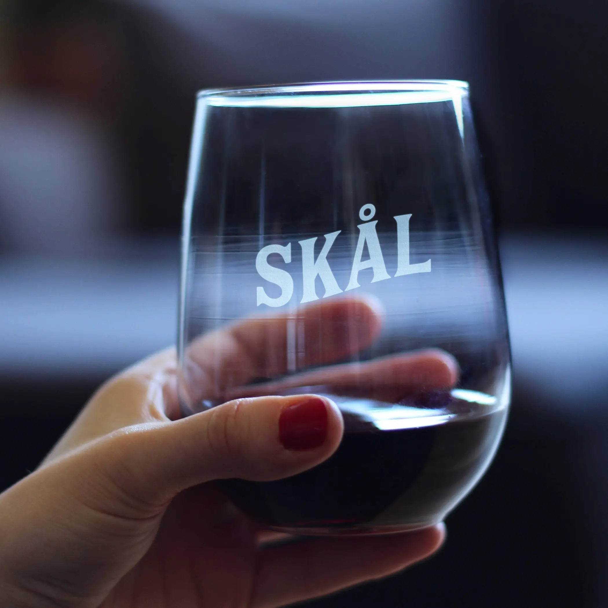 Cheers Norwegian Skal Stemless Wine Glass - Norway Gifts Bevvee