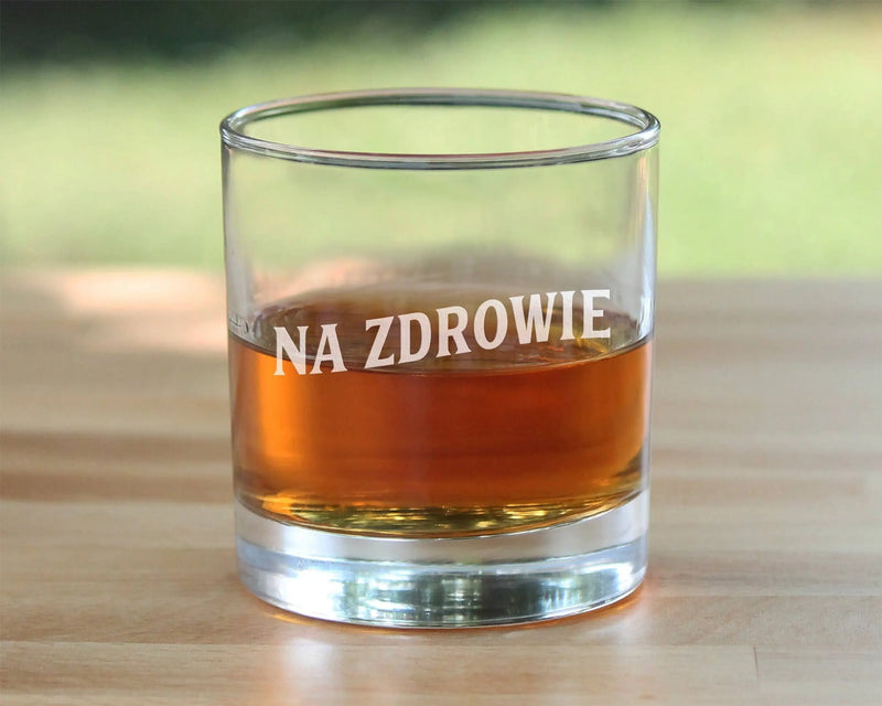 Cheers Polish Na Zdrowie Whiskey Rocks Glass - Poland Gifts Bevvee