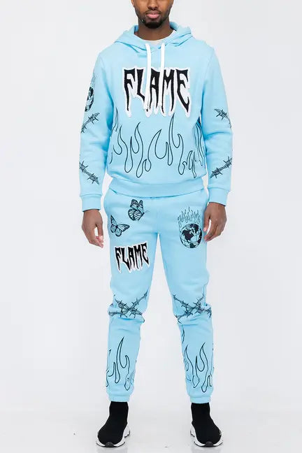 Chenille Flame Sweat Suit WEIV
