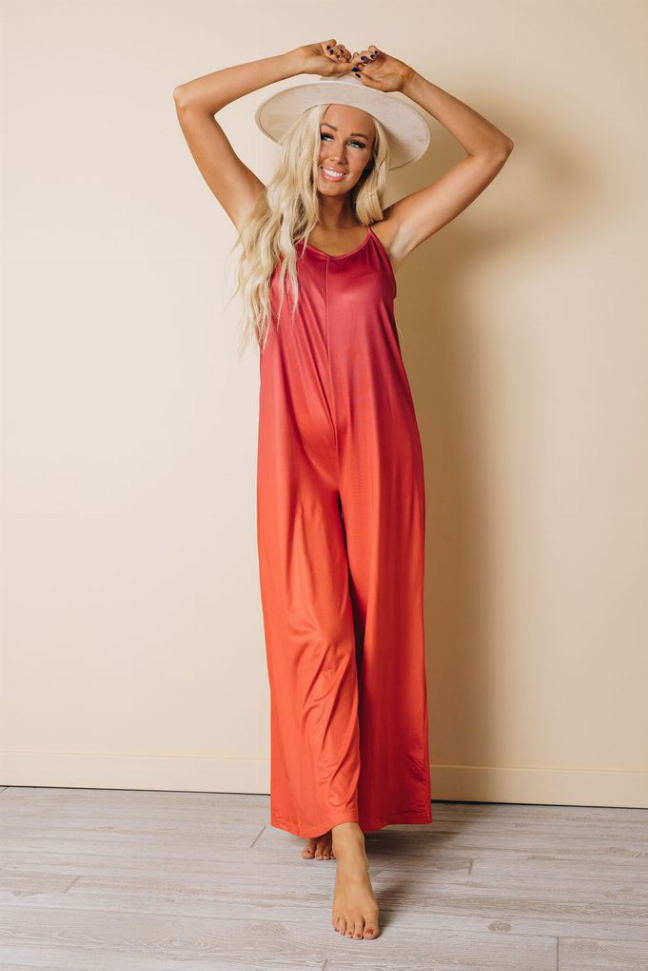 Cher Gradient Color Jumpsuit Stay Warm in Style