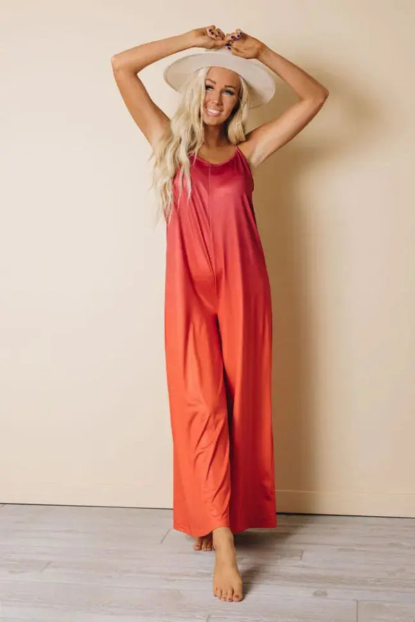 Cher Gradient Color Jumpsuit Stay Warm in Style