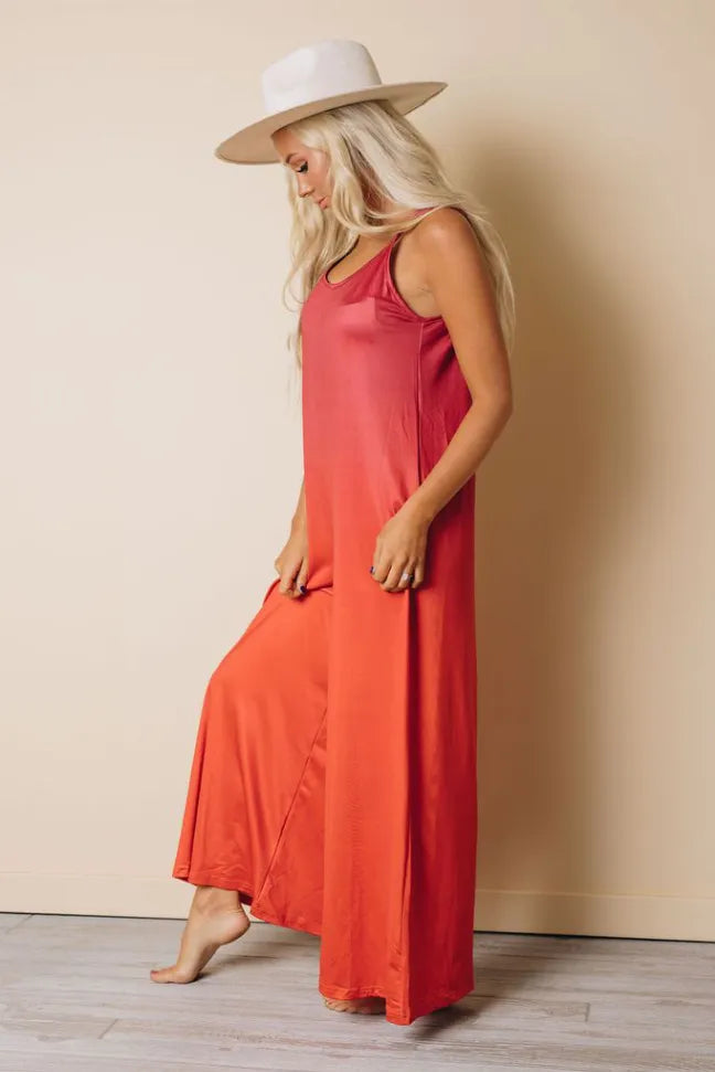 Cher Gradient Color Jumpsuit Stay Warm in Style