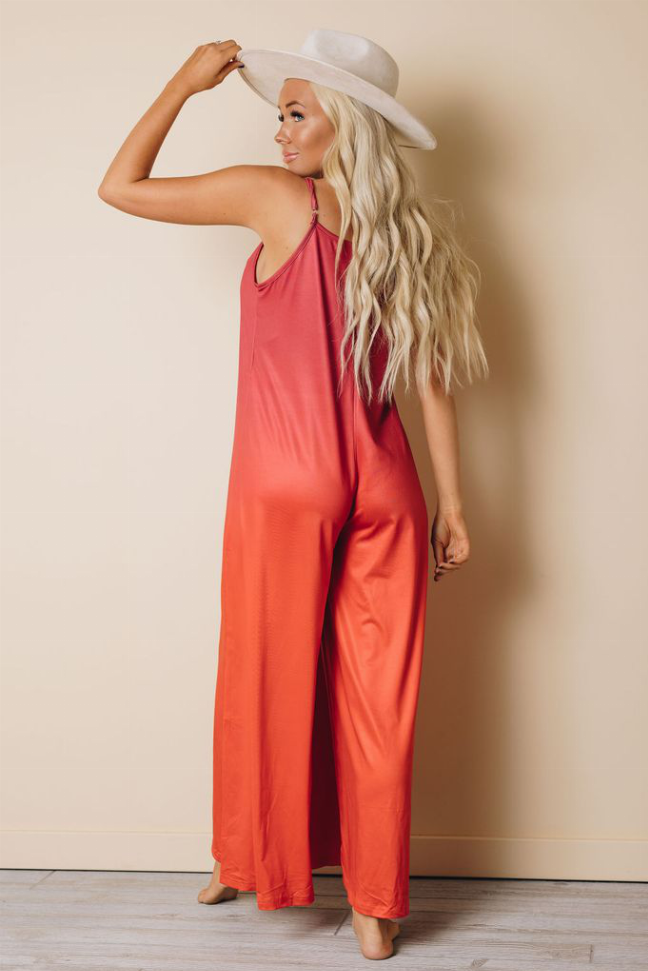 Cher Gradient Color Jumpsuit Stay Warm in Style