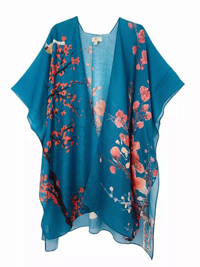 Cherry Blossom Bird Kimono JC Sunny Fashion