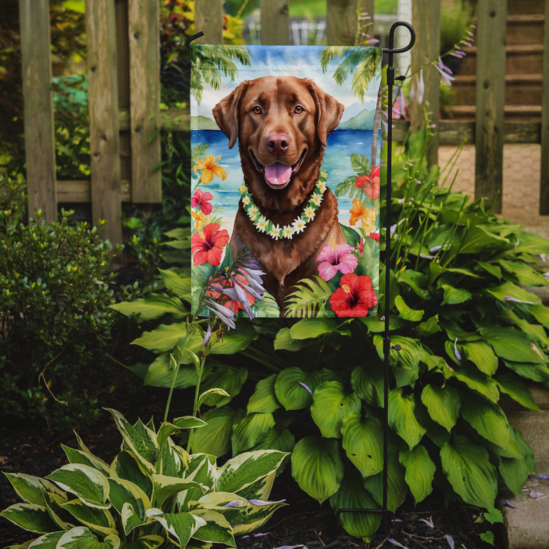 Chesapeake Bay Retriever Luau Garden Flag Caroline's Treasures