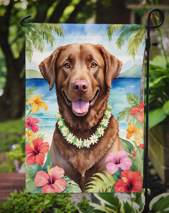 Chesapeake Bay Retriever Luau Garden Flag Caroline's Treasures