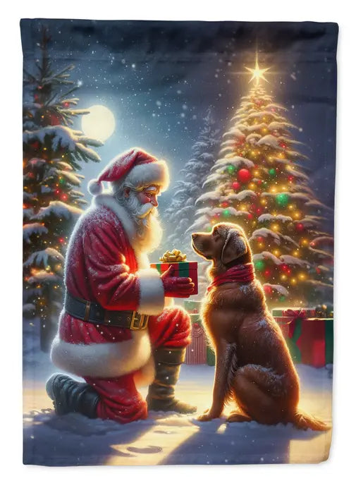 Chesapeake Bay Retriever and Santa Claus Garden Flag Caroline's Treasures