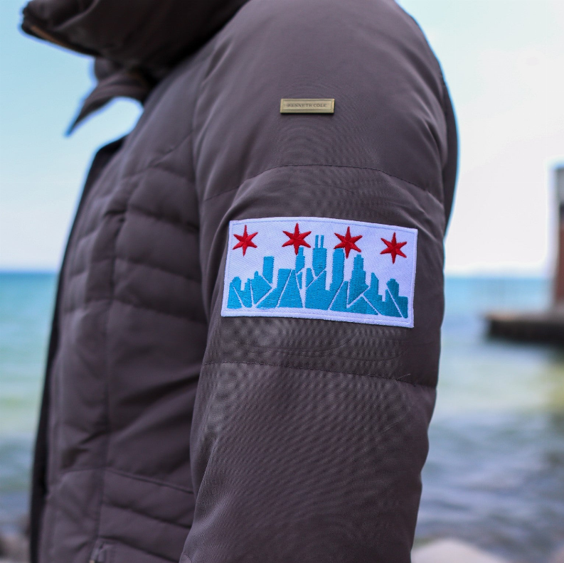 Chicago Skyline Iron On Embroidered Patch Black Cat Bazaar