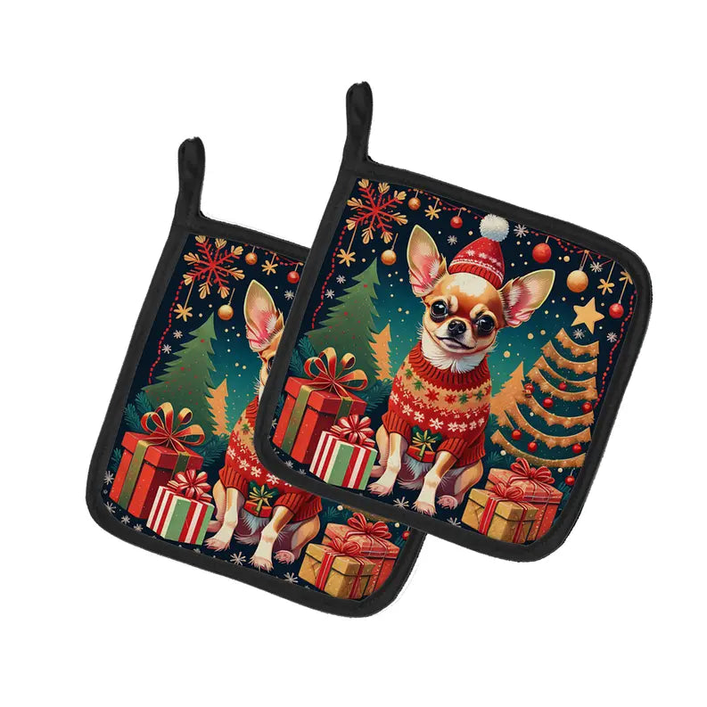 Chihuahua Christmas Foam Coasters Caroline's Treasures