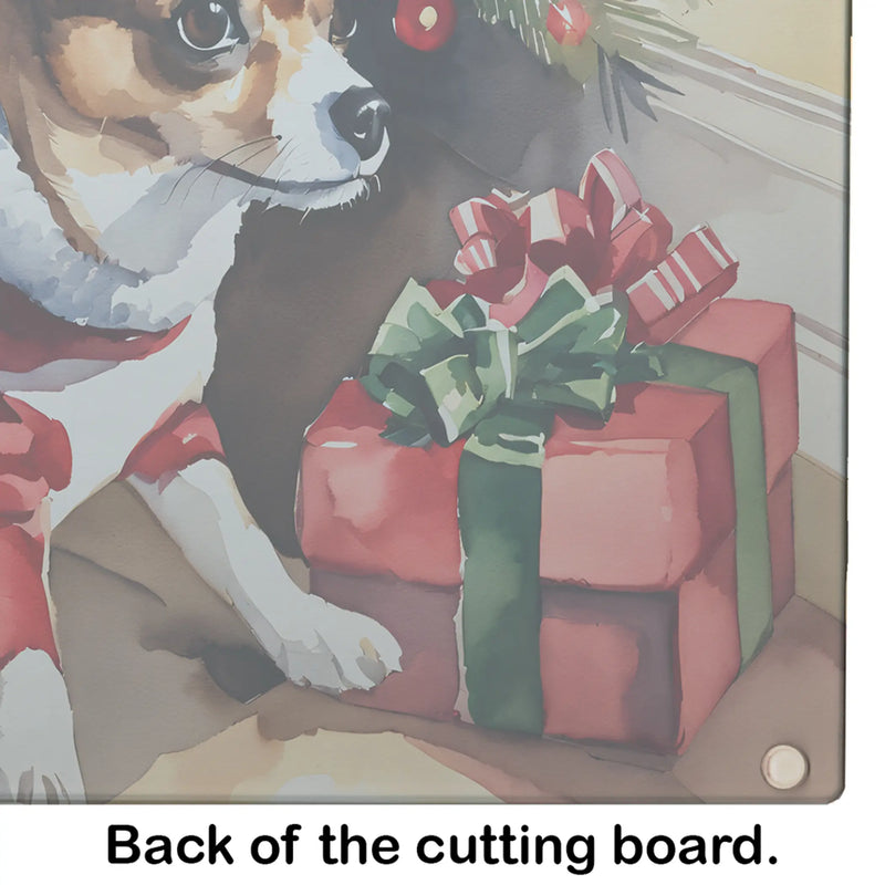 Chihuahua Cozy Christmas Glass Cutting Board Caroline's Treasures